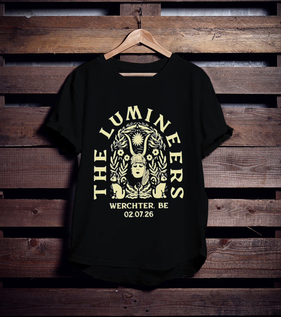 The Lumineers Werchter Belgium 02.07.26 Concert Art Nouveau Motif T-Shirt