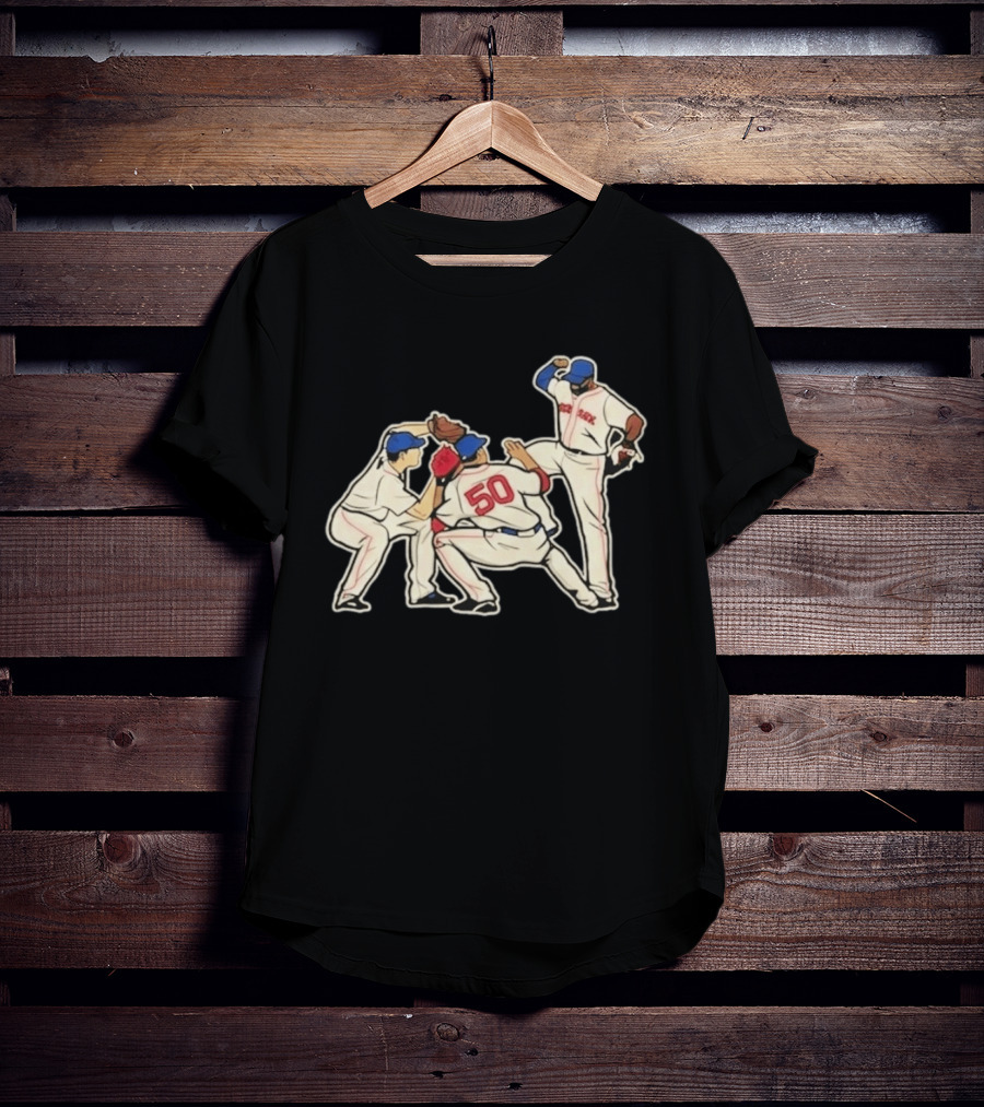 Red Sox Mookie Betts Jackie Bradley Jr Andrew Benintendi Win Dance Repeat Baseball Players Boston Team Celebration T-Shirt
