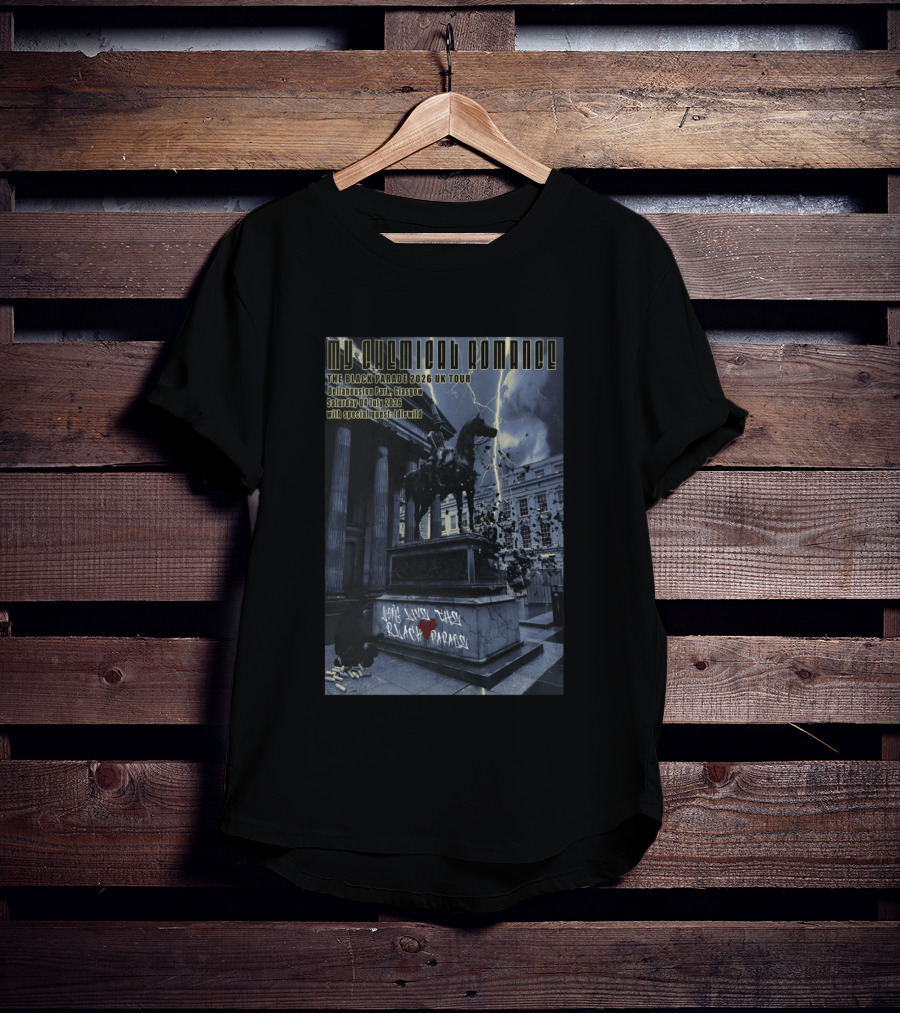 My Chemical Romance The Black Parade 2026 UK Tour Bellahouston Park Glasgow 4 July With Idlewild T-Shirt