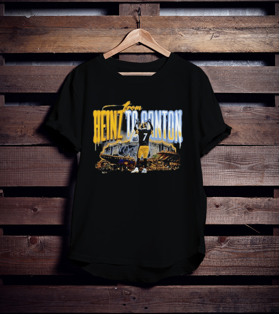 Ben Roethlisberger From Heinz To Canton Pittsburgh Steelers Journey #7 T-Shirt