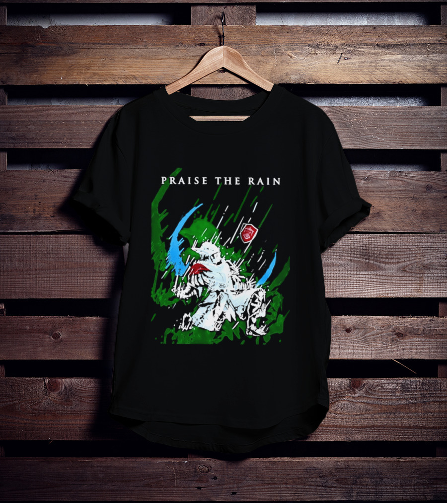 Praise The Rain Warrior Energetic Green And Blue Splash T-Shirt
