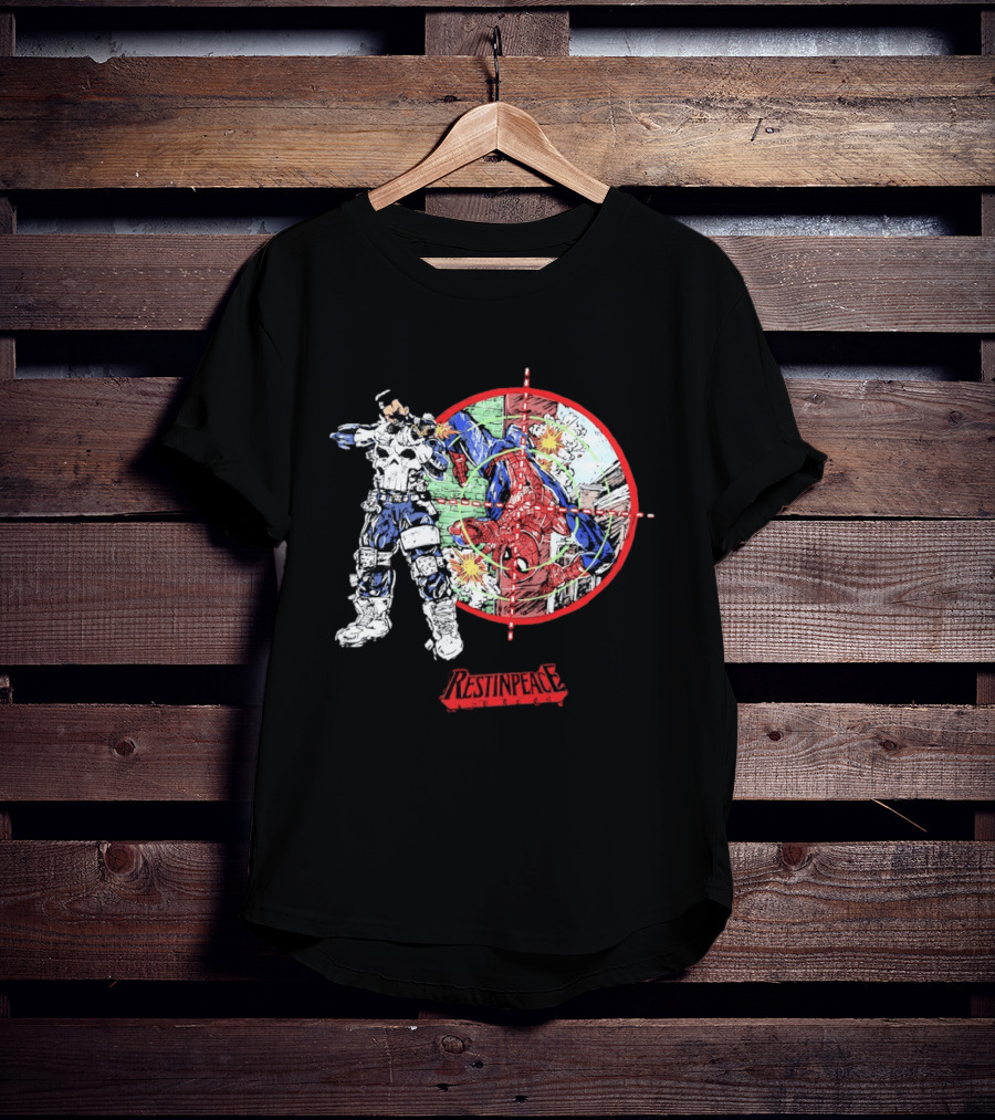 Punisher Crosshairs Spider Man RESTINPEACE T-Shirt
