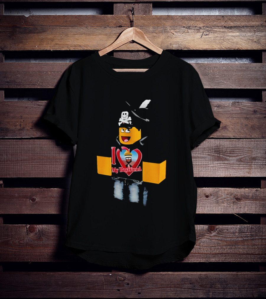 Roblox I Love My Boyfriend Heart Avatar T-Shirt