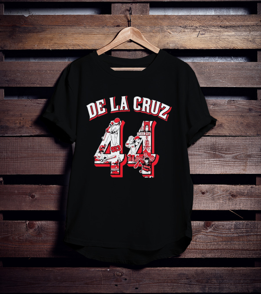 De La Cruz 44 Queen City 513 Cincinnati Reds MLB T-Shirt