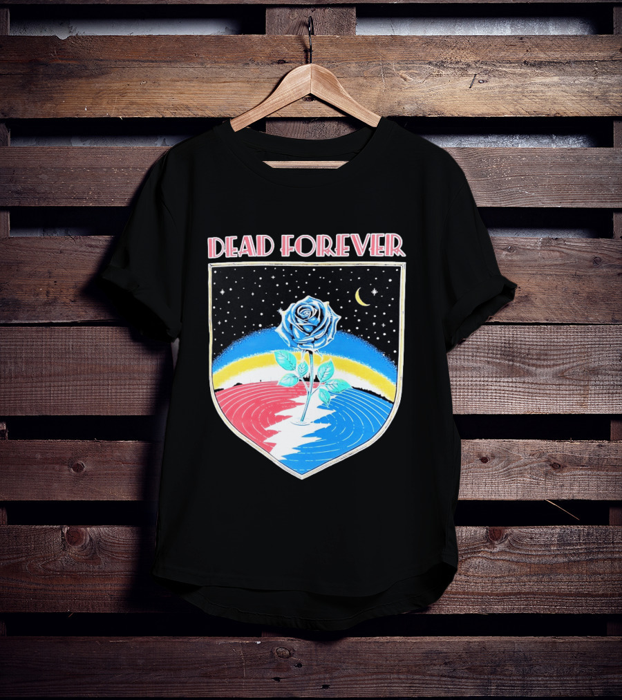 Grateful Dead Forever Rose Skull Rainbow Night Sky Moon Dead60 T-Shirt