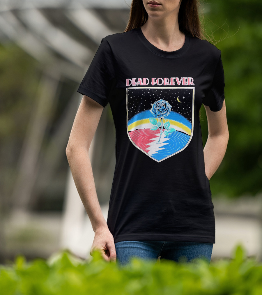 Grateful Dead Forever Rose Skull Rainbow Night Sky Moon Dead60 T-Shirt
