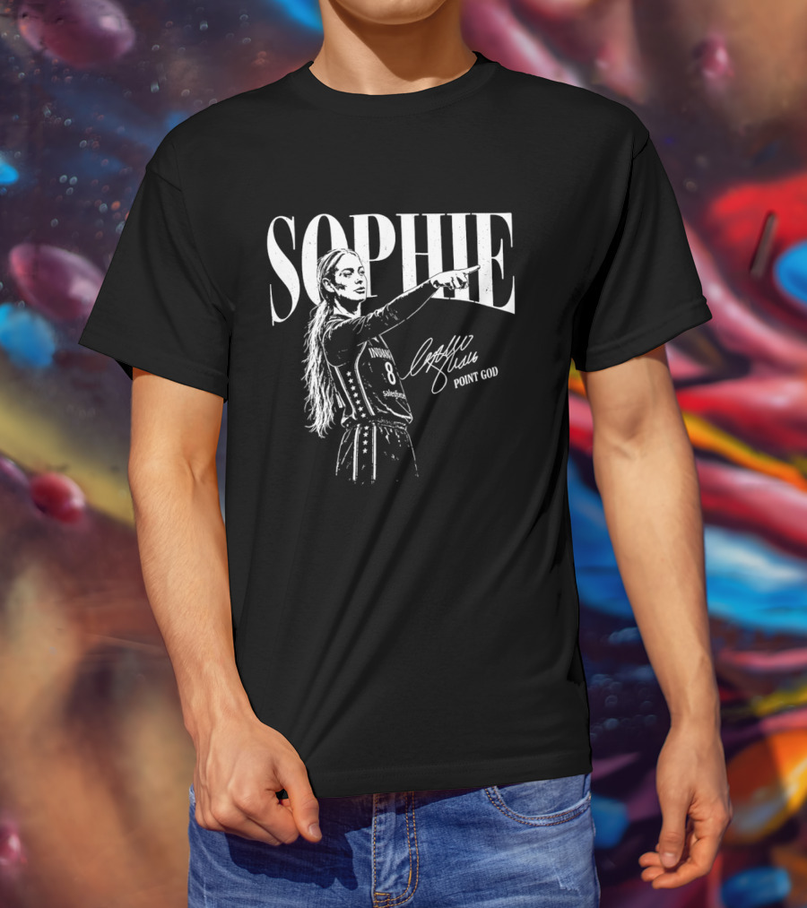 Sophie Cunningham Indiana Fever WNBA Point God Number 8 Signature SOPHIE Indiana T-Shirt