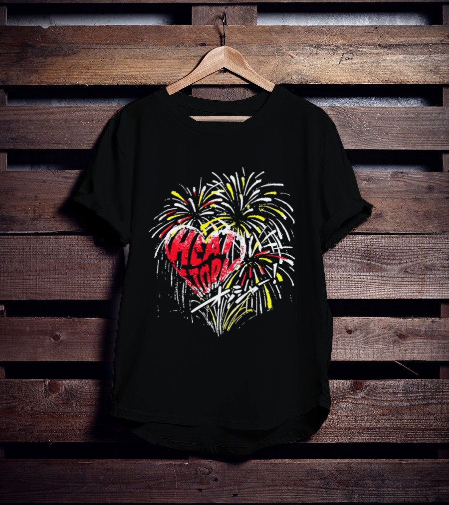 Heat Tokyo Firework Heart Japanese Display T-Shirt
