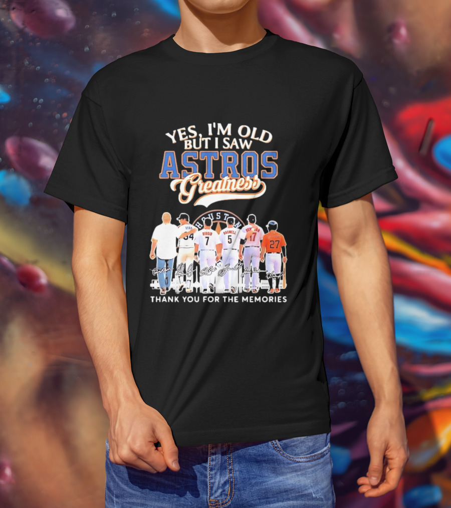 Yes I'm Old But I Saw Astros Greatness Ryan Biggio Bagwell Beltran Thank You For The Memories T-Shirt