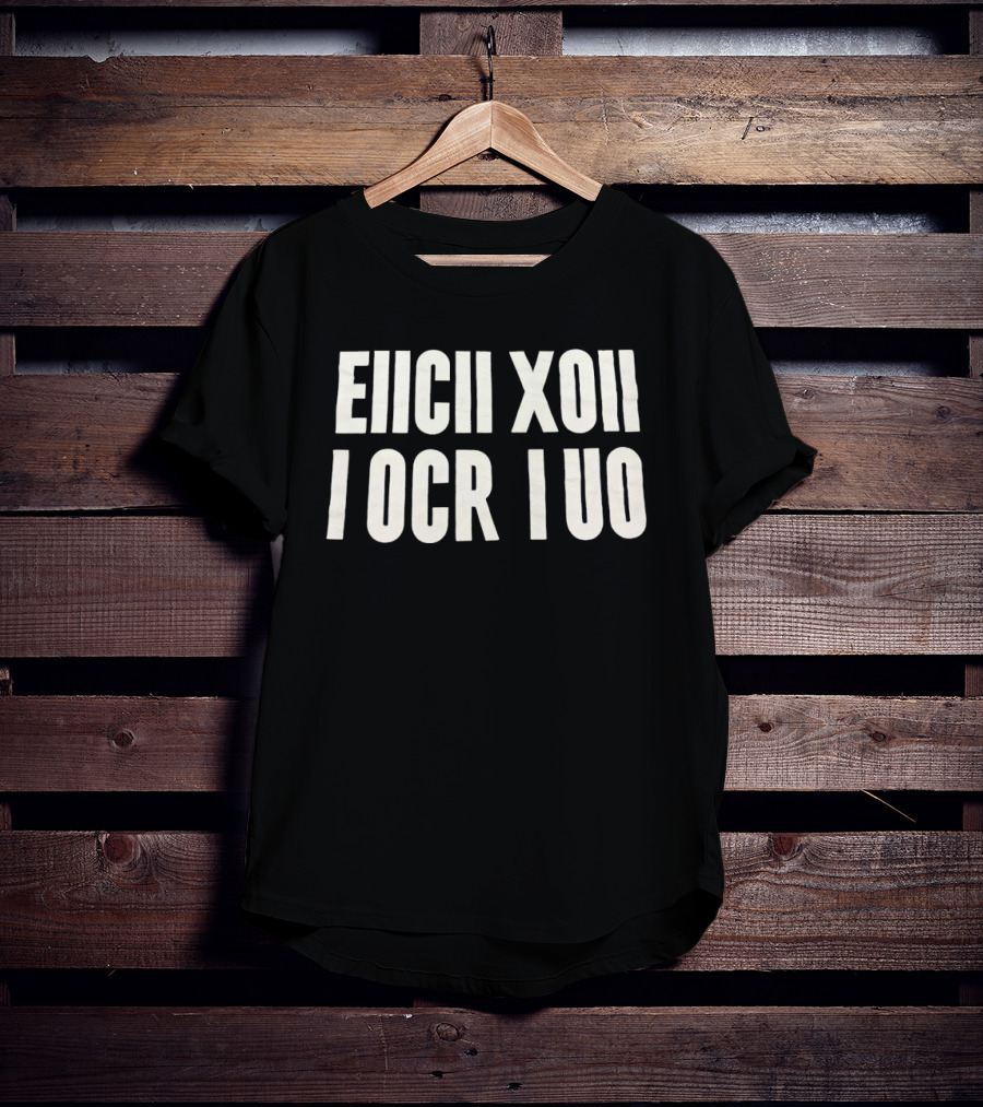 Stencil Block EHCII XII I OCR IUO T-Shirt