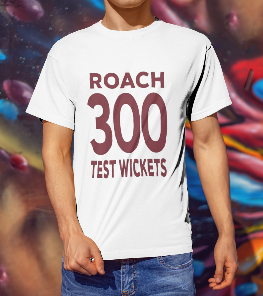 Roach 300 Test Wickets West Indies Cricket Milestone T-Shirt