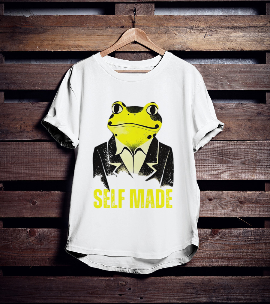 Frog In Business Suit Self Made T-Shirt
