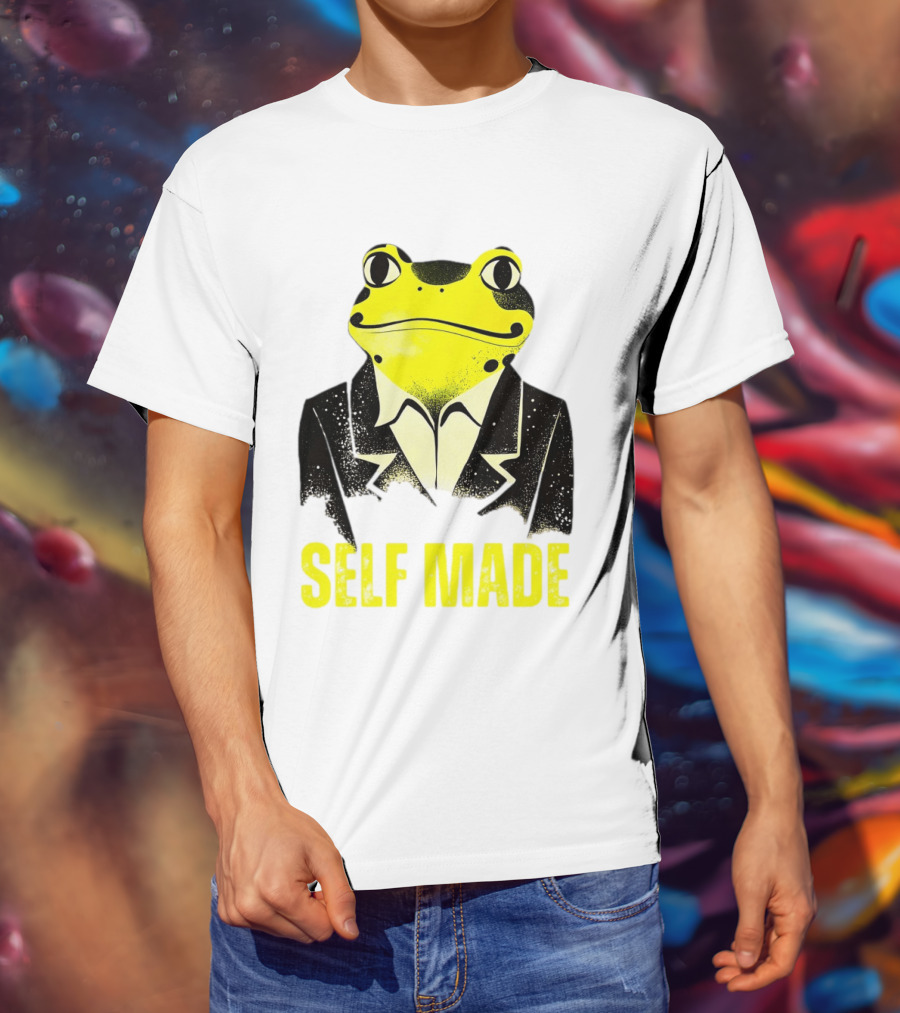 Frog In Business Suit Self Made T-Shirt