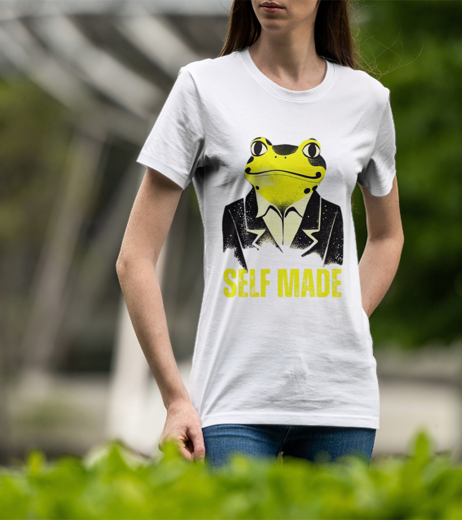 Frog In Business Suit Self Made T-Shirt