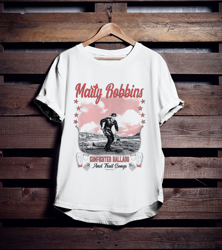 Marty Robbins Gunfighter Ballads And Trail Songs Cowboy Western Scene T-Shirt