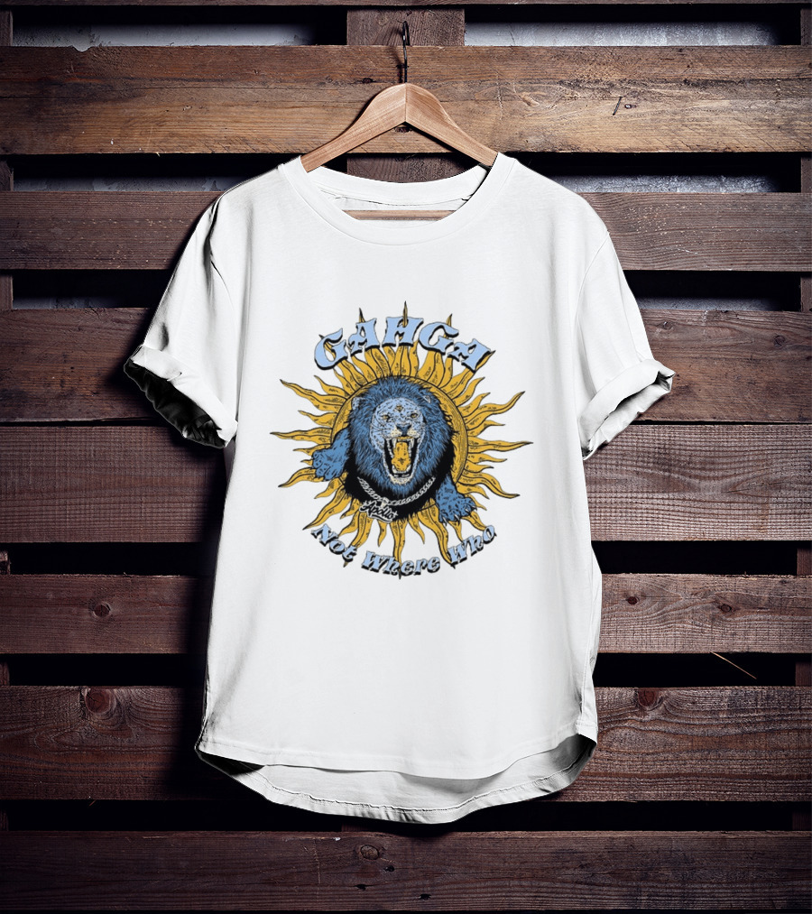 Ganga Three Eyed Lion Sunburst Apollo Not Where Who T-Shirt