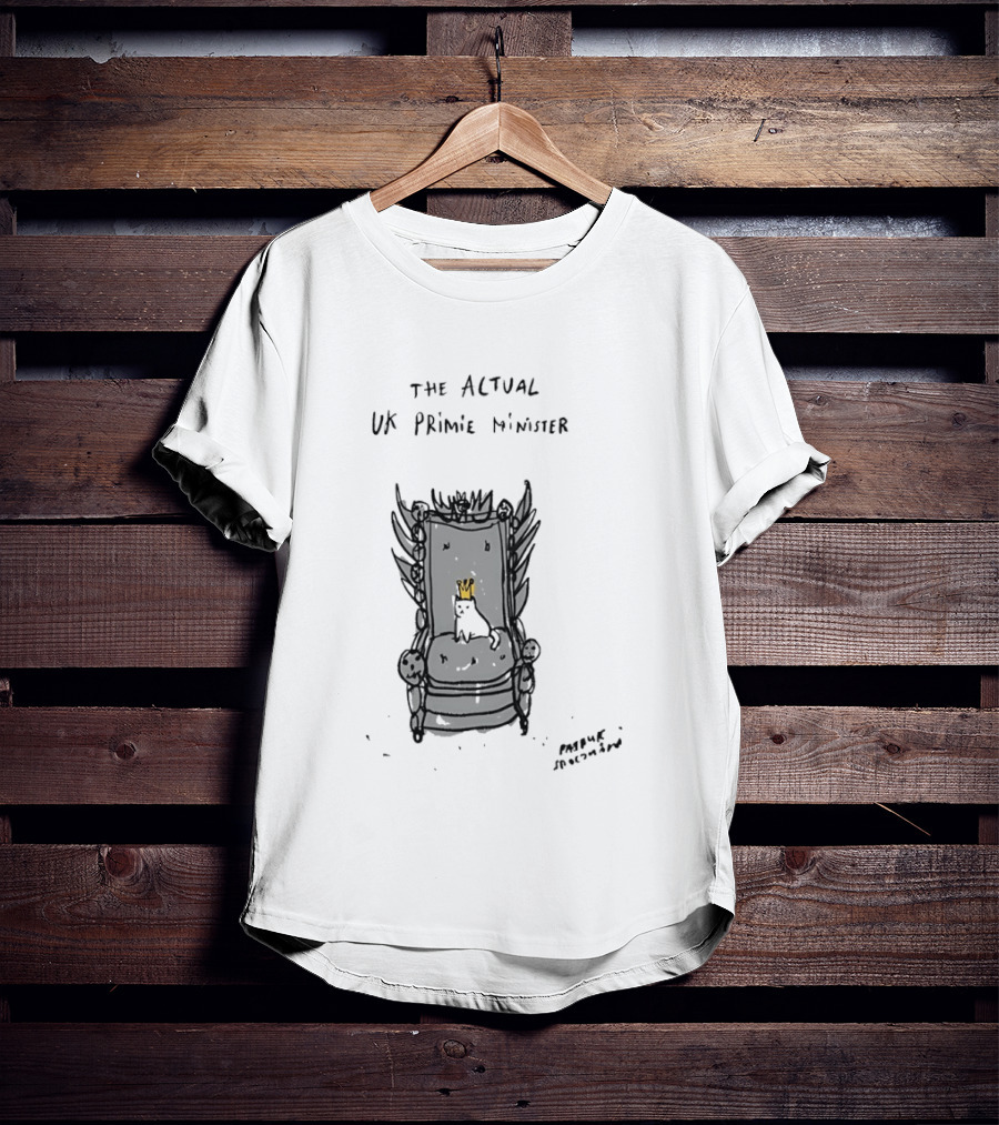 The Actual UK Prime Minister King Of Cat Throne Andrew Stevenson T-Shirt