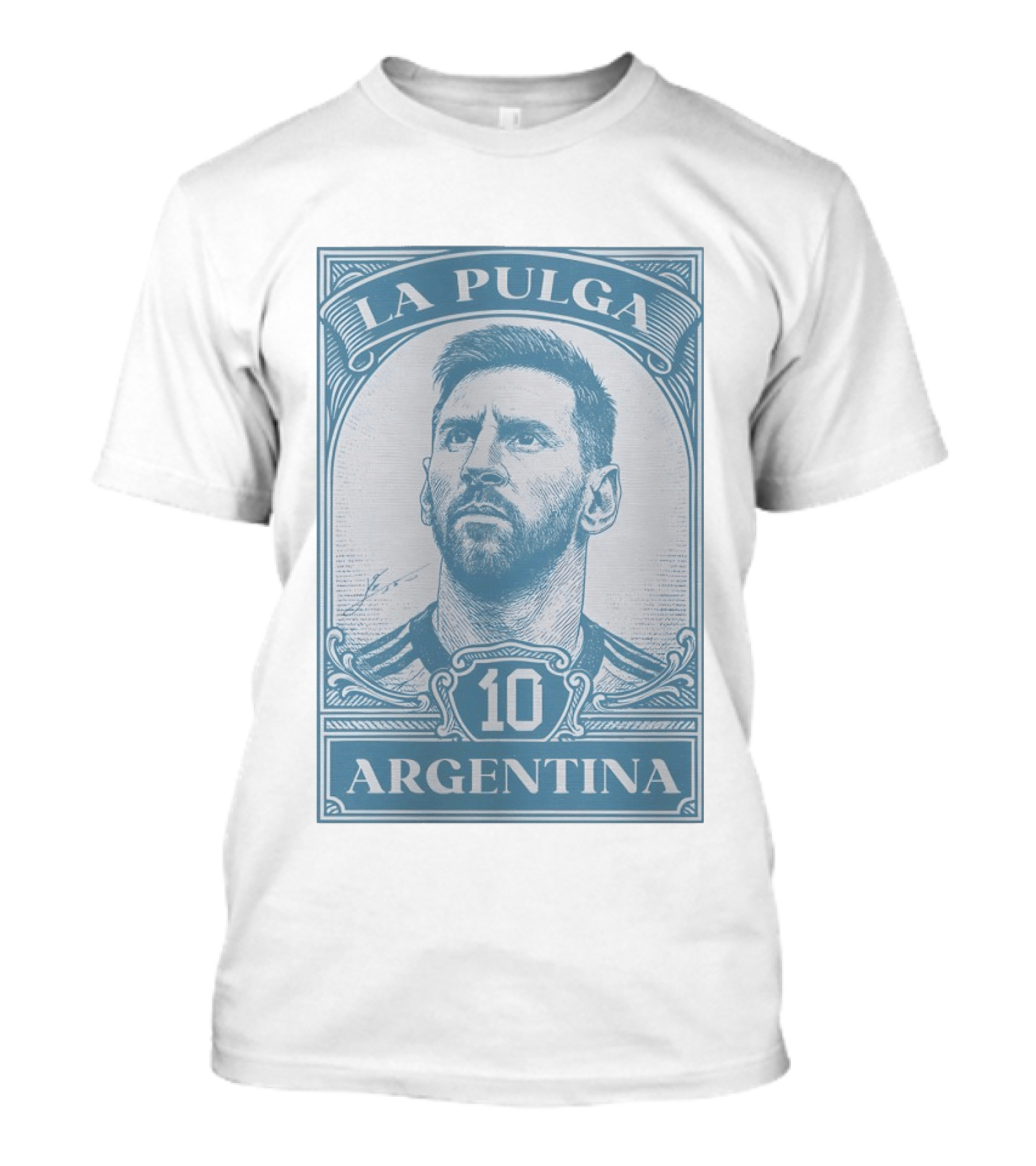 La Pulga Argentina 10 Stamp Messi T-Shirt