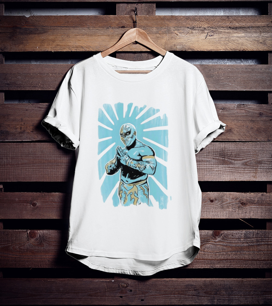 Místico Lucha Libre Wrestler CMLL Wrestling Masked Starburst T-Shirt
