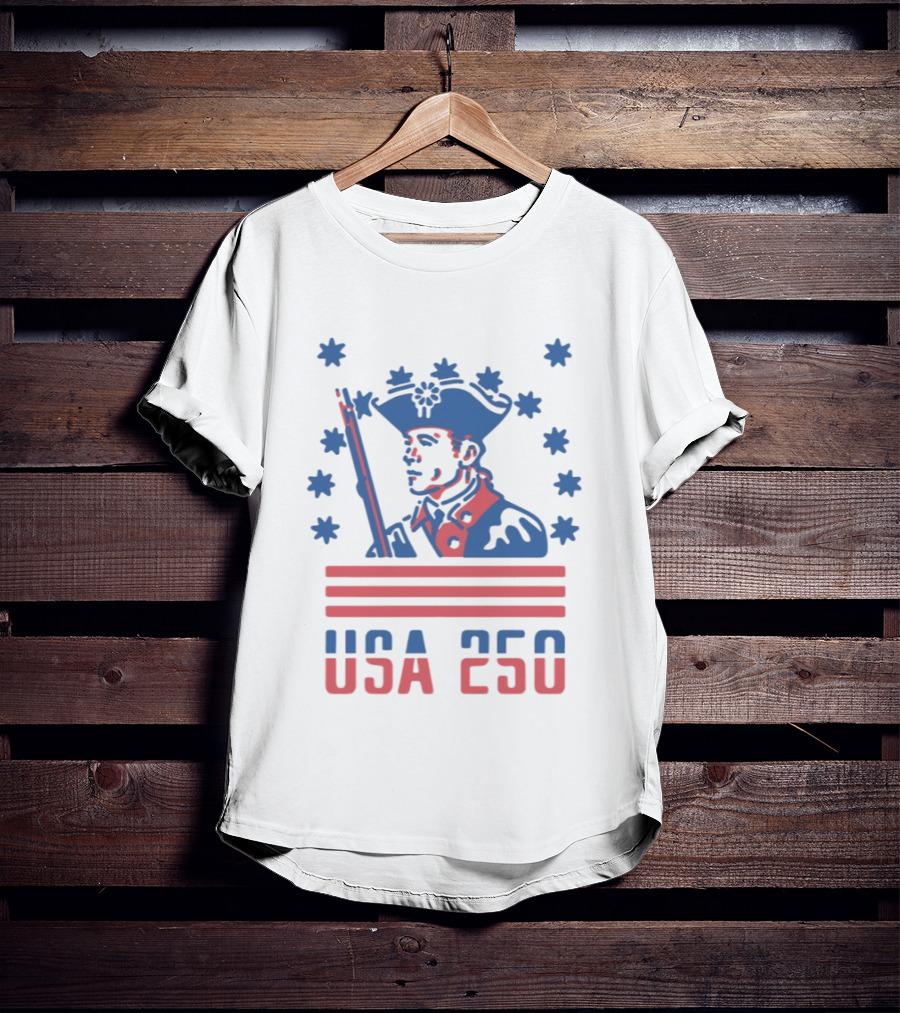 USA 250 American Revolutionary War Soldier Stars And Stripes T-Shirt