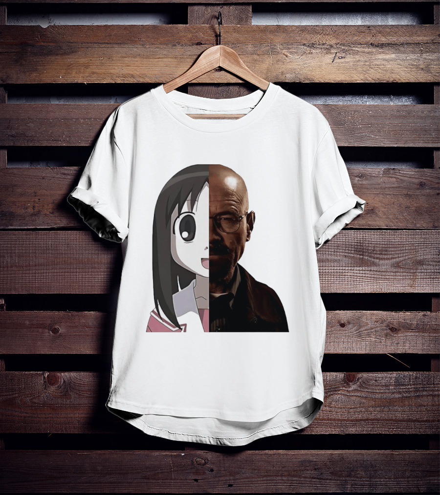 Walter White And Ayumu Kasuga Half Face Combo T-Shirt