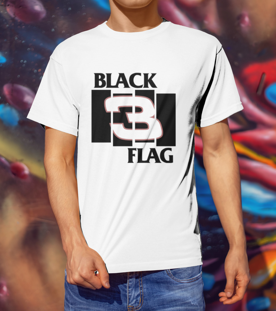 Black 3 Flag T-Shirt