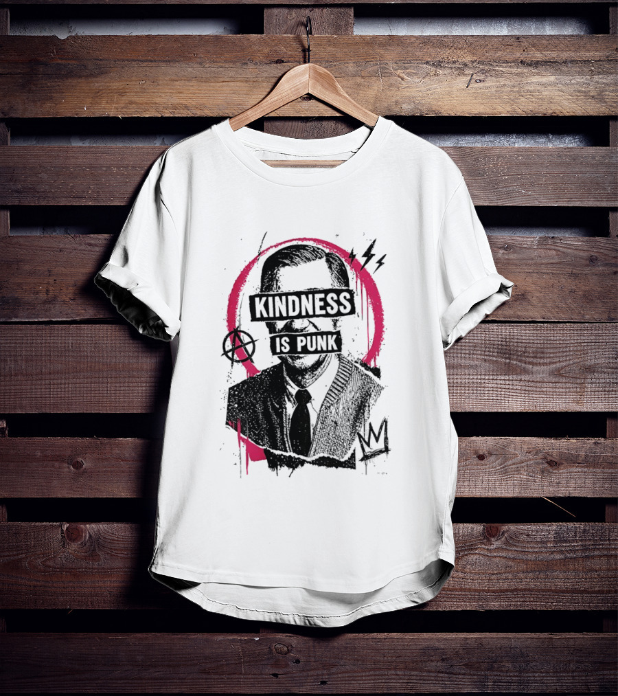 Kindness Is Punk Anarchy Symbol Torn Electric Lightning Bolt T-Shirt