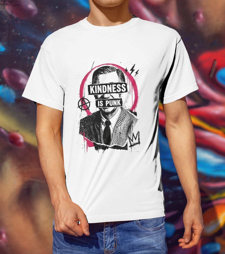 Kindness Is Punk Anarchy Symbol Torn Electric Lightning Bolt T-Shirt