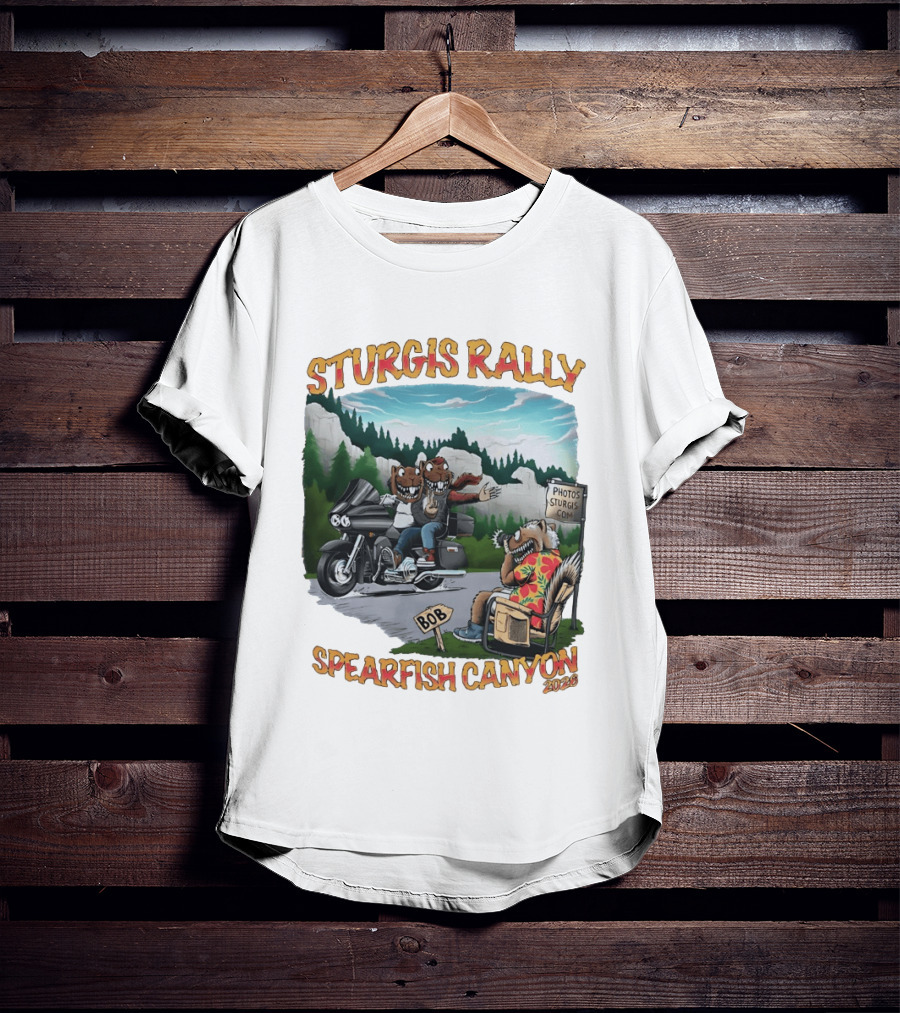 Sturgis Rally 2020 Squirrels Riding Motorcycle Spearfish Canyon T-Shirt
