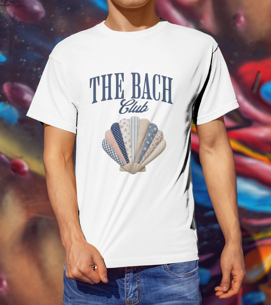The Bach Club Patchwork Seashell Pattern Aesthetic T-Shirt