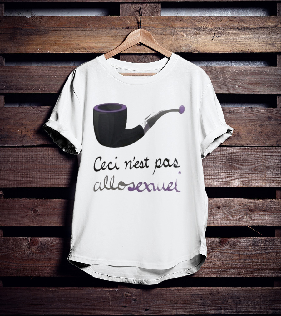 Ceci N'est Pas Allosexeuel Pipe Treachery Of Images T-Shirt