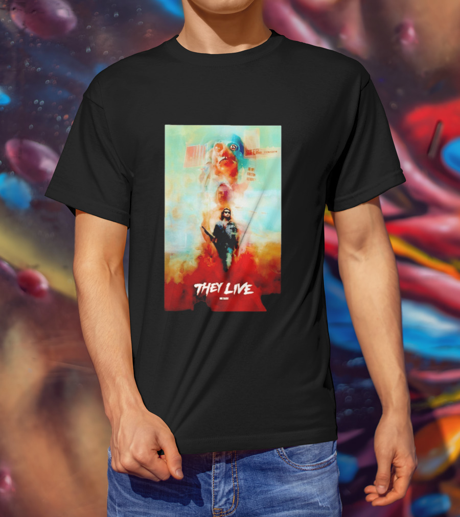 They Live John Nada Sci Fi Surreal Movie Film T-Shirt