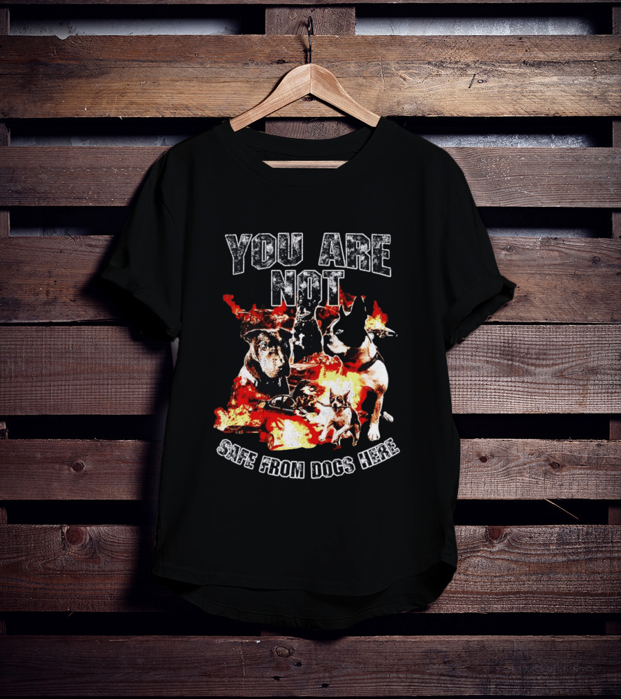 You Are Not Safe From Dogs Here Multiple Dogs Explosion T-Shirt