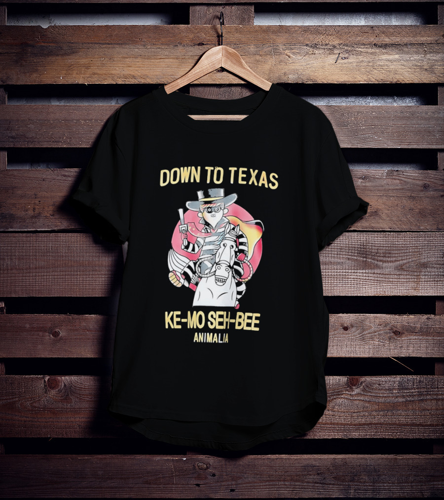 Down To Texas Ke Mo Seh Bee Animalia Bandit T-Shirt