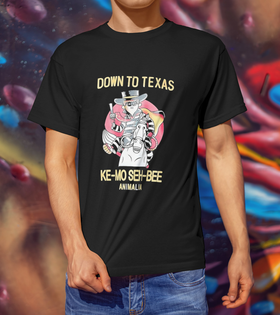Down To Texas Ke Mo Seh Bee Animalia Bandit T-Shirt