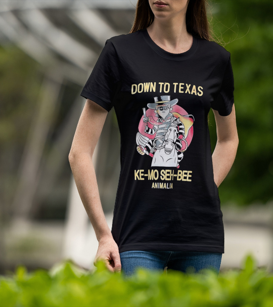 Down To Texas Ke Mo Seh Bee Animalia Bandit T-Shirt