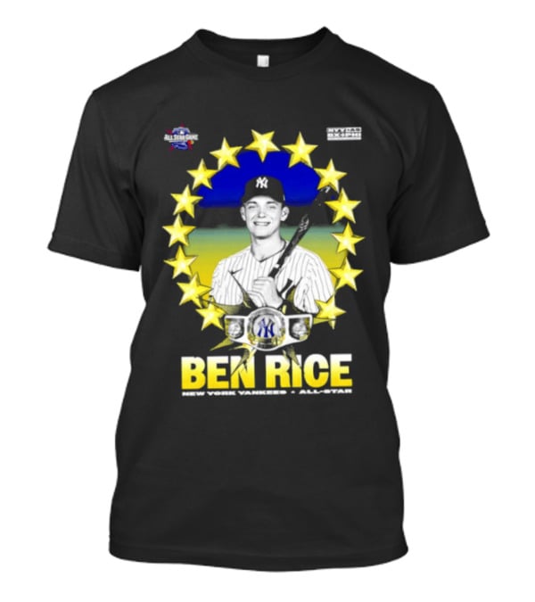 Ben Rice New York Yankees All Star Baseball Player MLB Stars T-Shirt