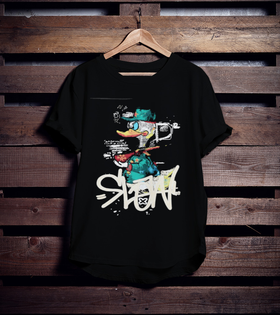 Donald Duck Soldier Streetwear DR D2 Fashion T-Shirt