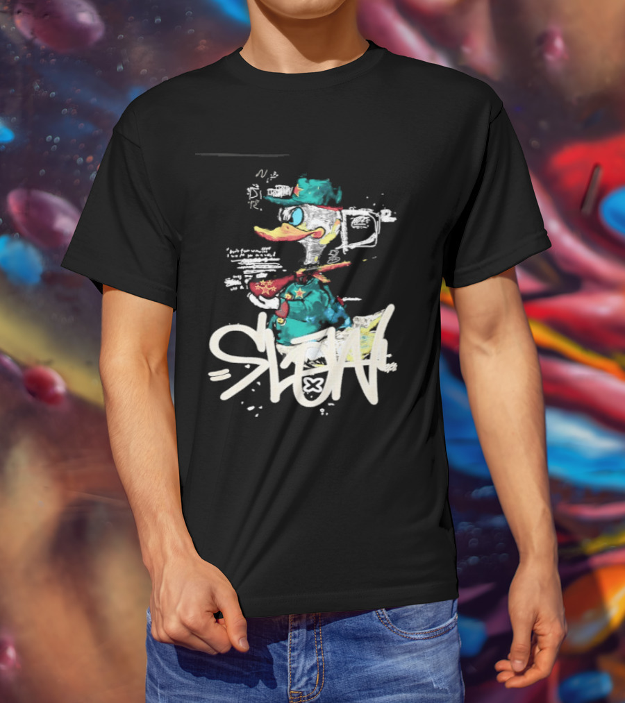 Donald Duck Soldier Streetwear DR D2 Fashion T-Shirt
