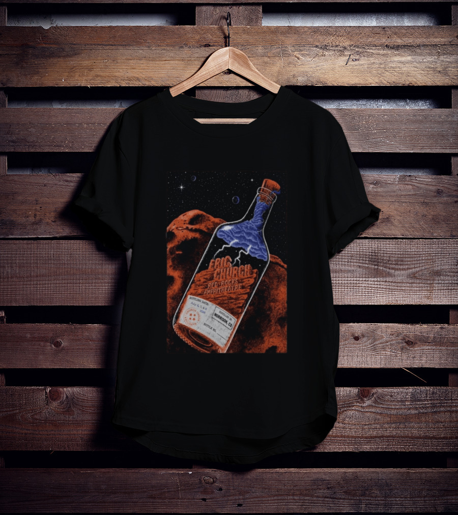 Eric Church Red Rocks Amphitheatre July 8 2026 Morrison CO Bottle T-Shirt