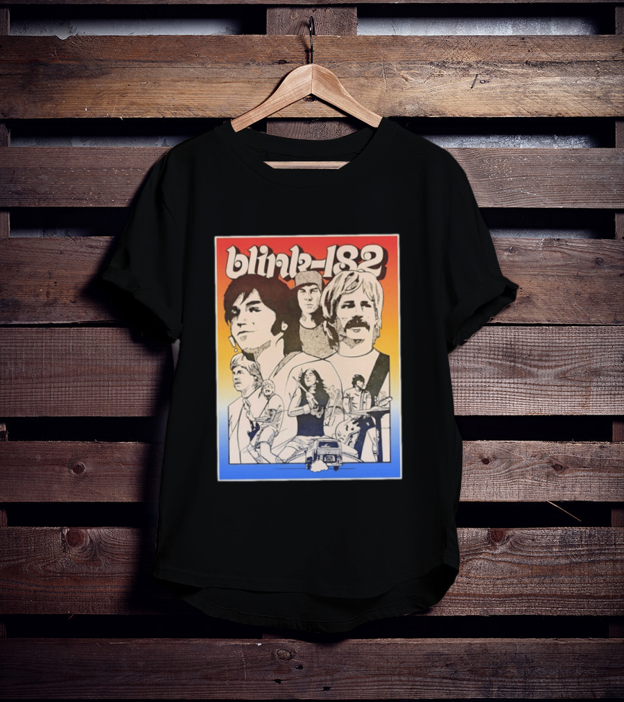 Blink 182 Band Members Pop Punk Collage T-Shirt