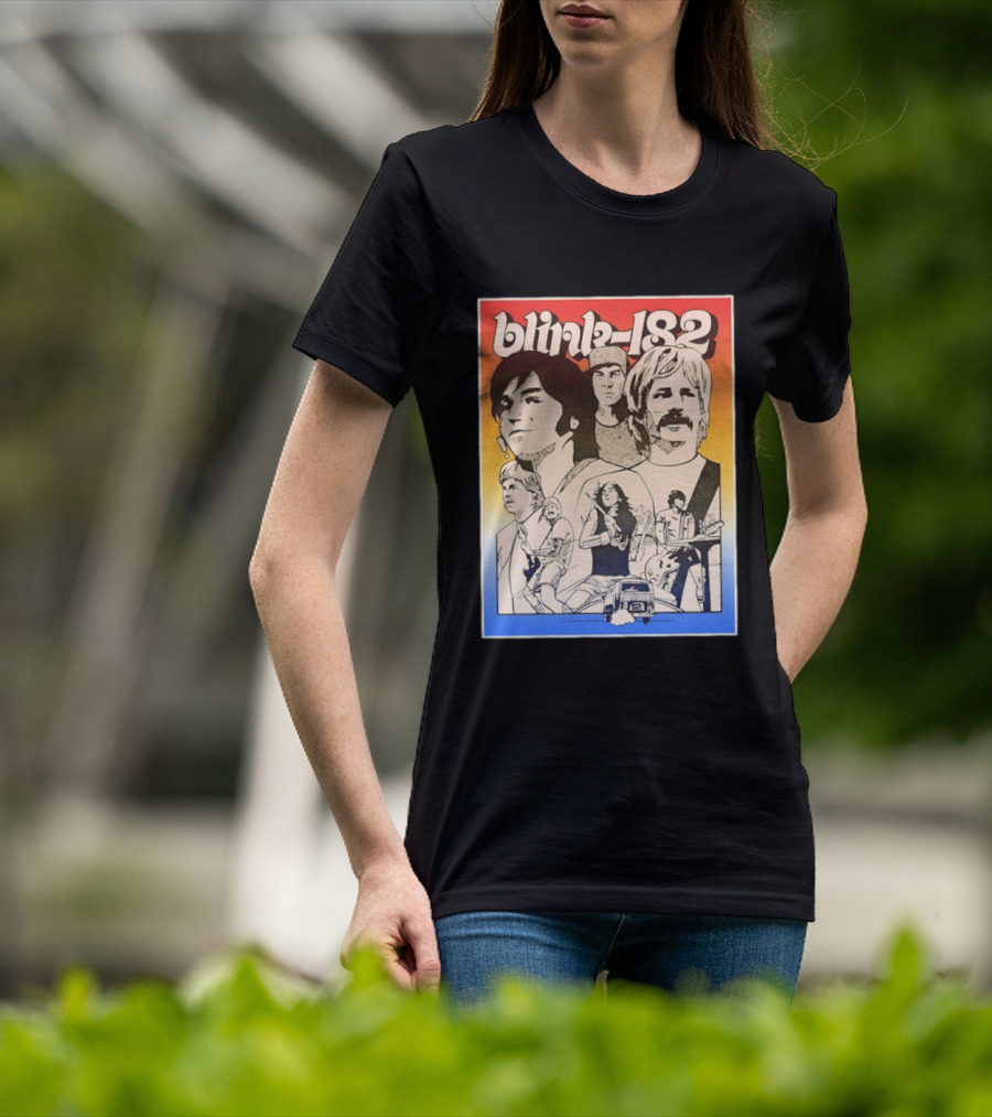 Blink 182 Band Members Pop Punk Collage T-Shirt