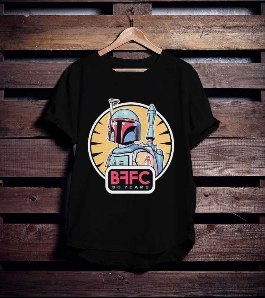 Boba Fett Mandalorian Armor BFFC 30 Years T-Shirt