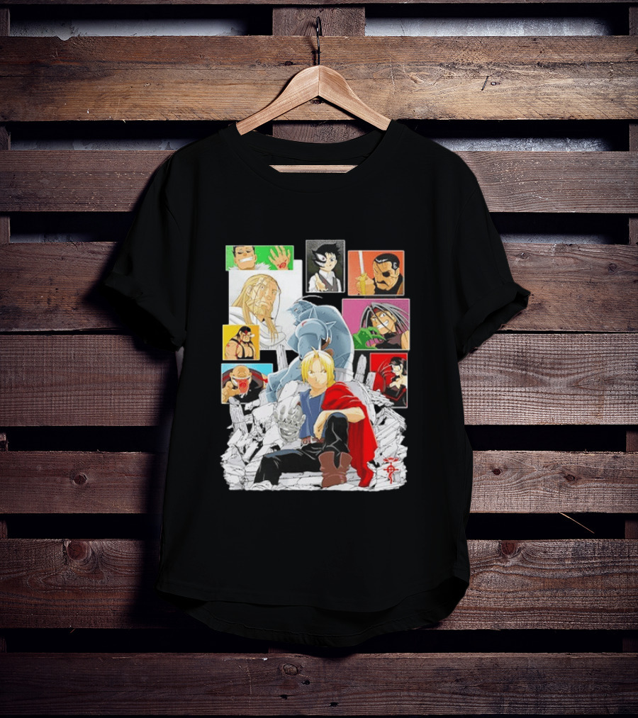 Fullmetal Alchemist Iconic Characters Edward Elric And Alphonse Collage T-Shirt