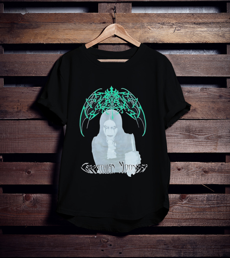 Carpathian Moonrise Hooded Figure With Knife Metal Band T-Shirt