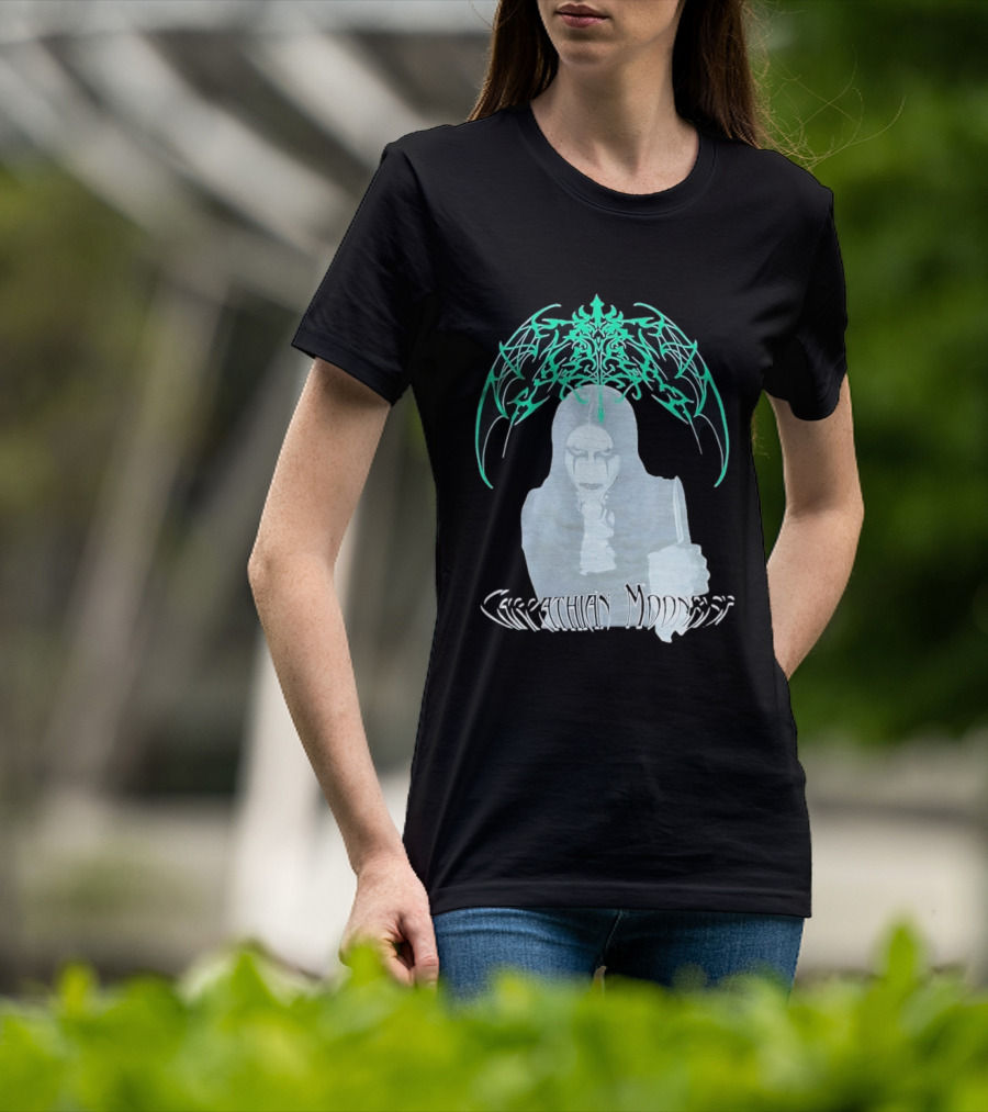 Carpathian Moonrise Hooded Figure With Knife Metal Band T-Shirt
