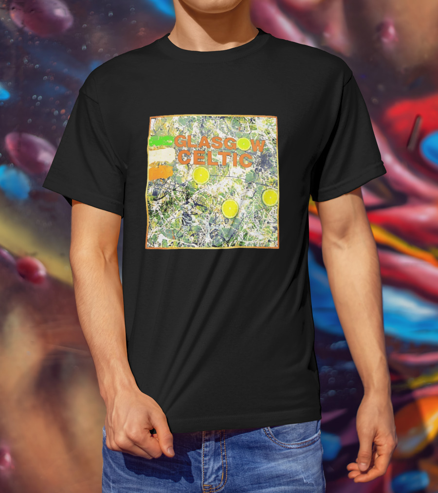 Glasgow Celtic Lime Splash Art With Citrus Accents T-Shirt