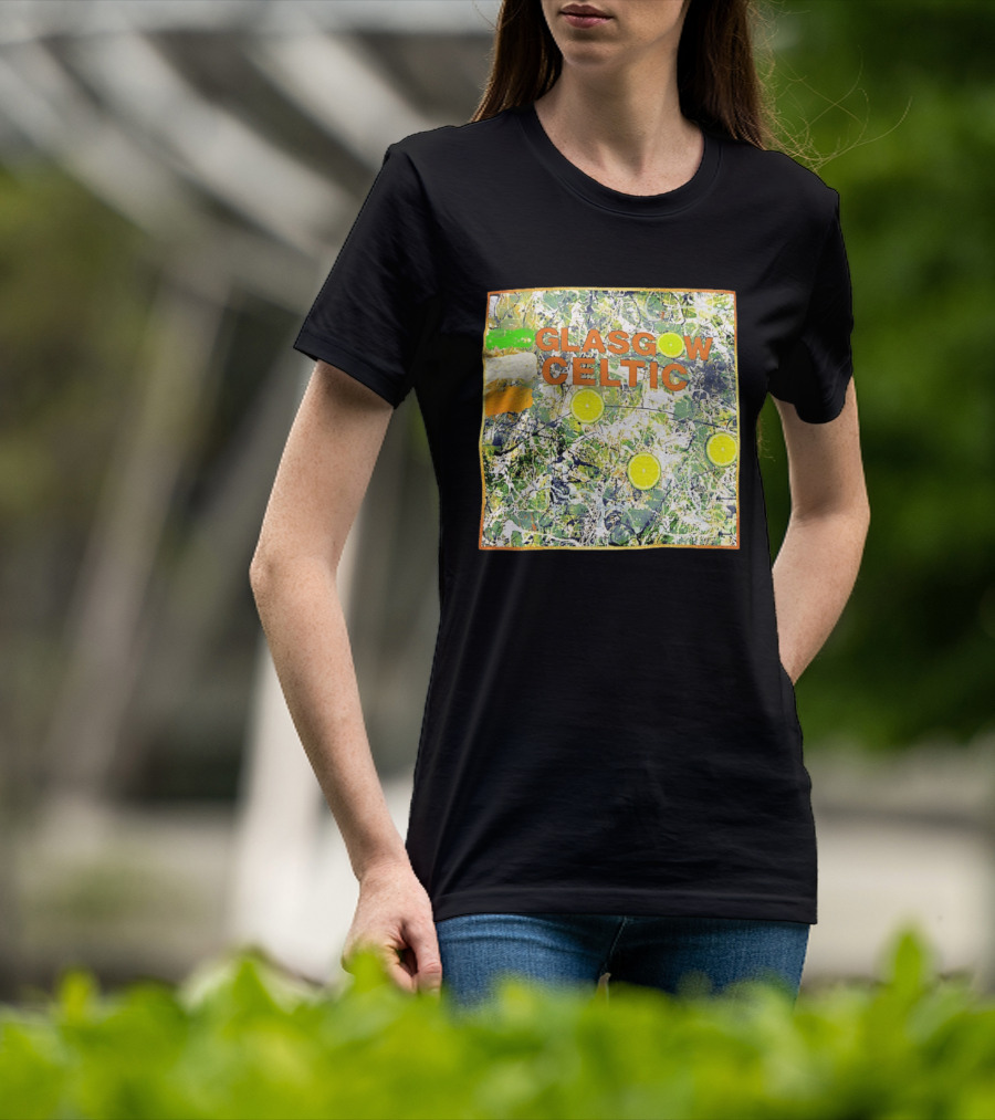 Glasgow Celtic Lime Splash Art With Citrus Accents T-Shirt