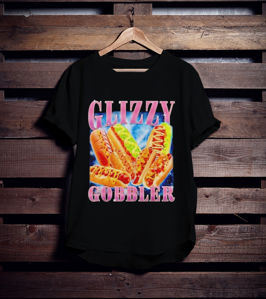 Glizzy Gobbler Hot Dogs Space Galaxy Food Extravaganza T-Shirt