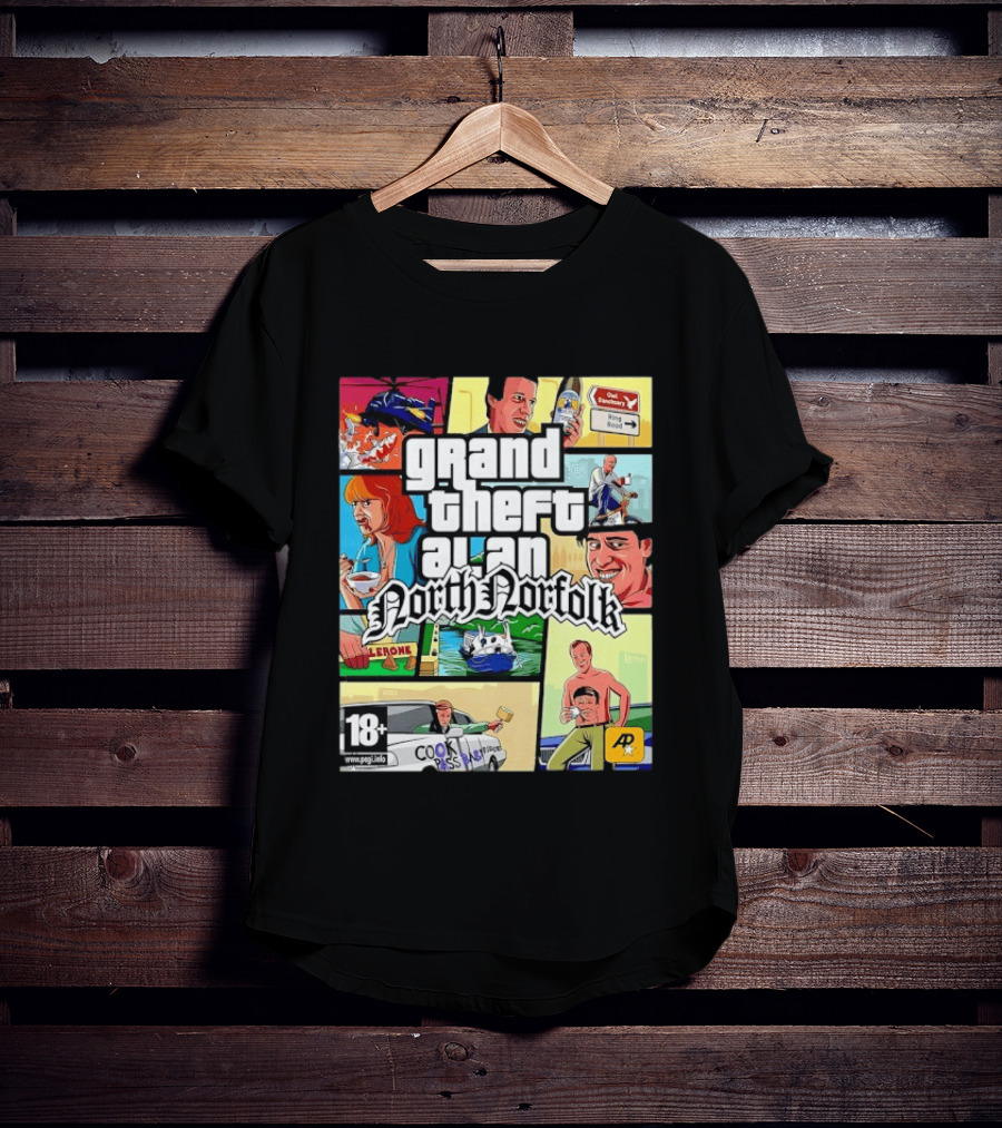 Grand Theft Alan North Norfolk Steve Coogan T-Shirt